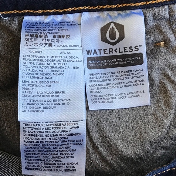 LEVI’S Jeans Mid Rise 311 Shaping Skinny Dark Wash Women’s Plus Size 18 - Picture 7 of 16